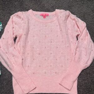 Lilly Pulitzer Light Pink Sweater with Pearl Details